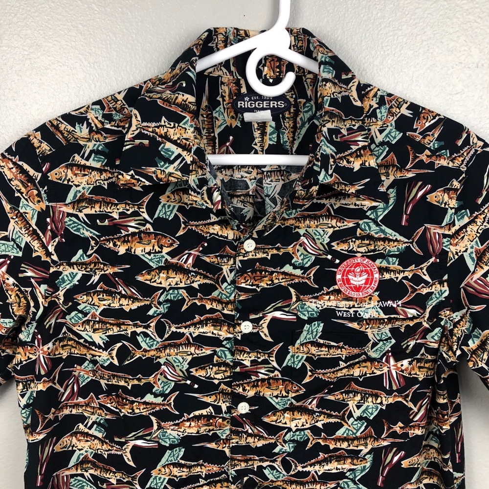 Riggers UH - West Oahu aloha shirt - size S - Picture 3 of 8